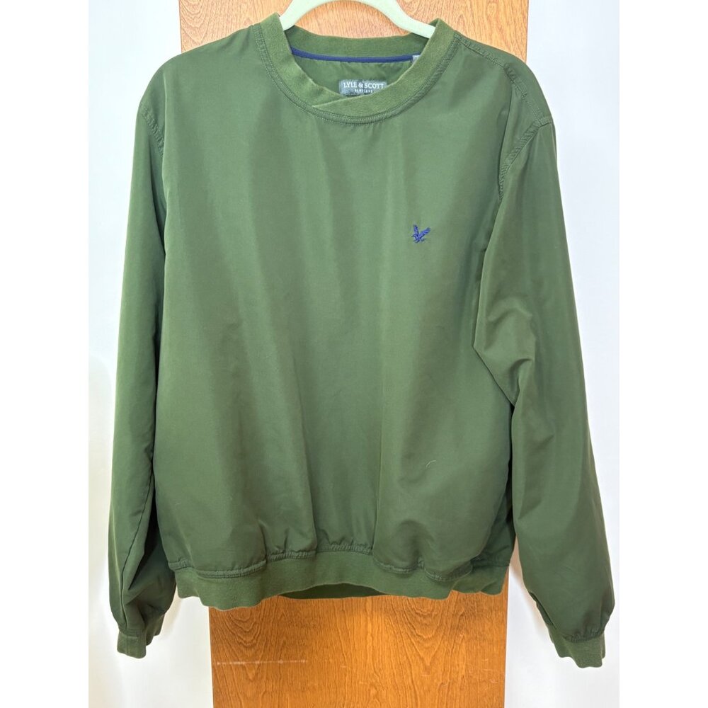 Lyle & Scott Mens Green Crewneck Sweatshirt M Golf Sports Outdoors Fall Football